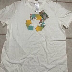 Serra White T-Shirt with Colorful Graphic